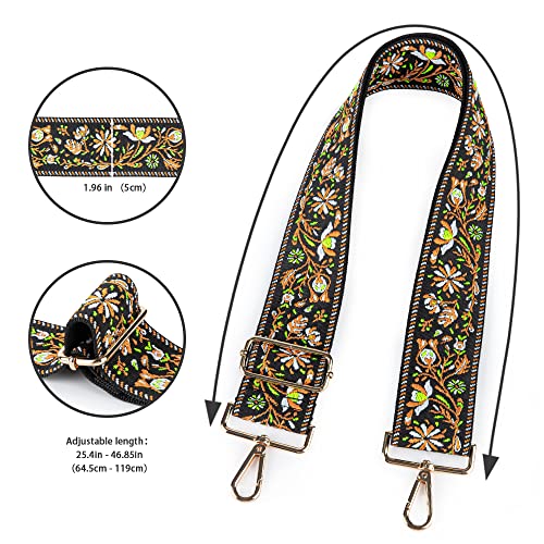 Image of Viva Terry Adjustable Crossbody Guitar Strap Replacement for Women's Handbags and Purses (Light Khaki Bag Shoulder Strap)