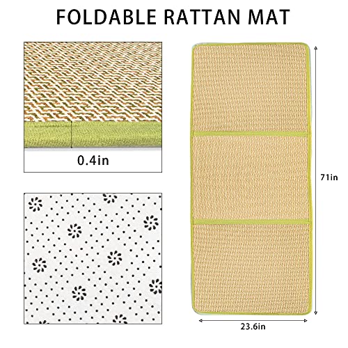 Tatami Japonés Plegable Antideslizante Verde 60x180 cm miniatura 2