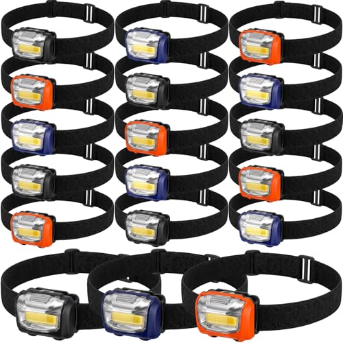 Lampe frontale LED éclairage 3 modes anti panne pour réparation et rando lot de 18