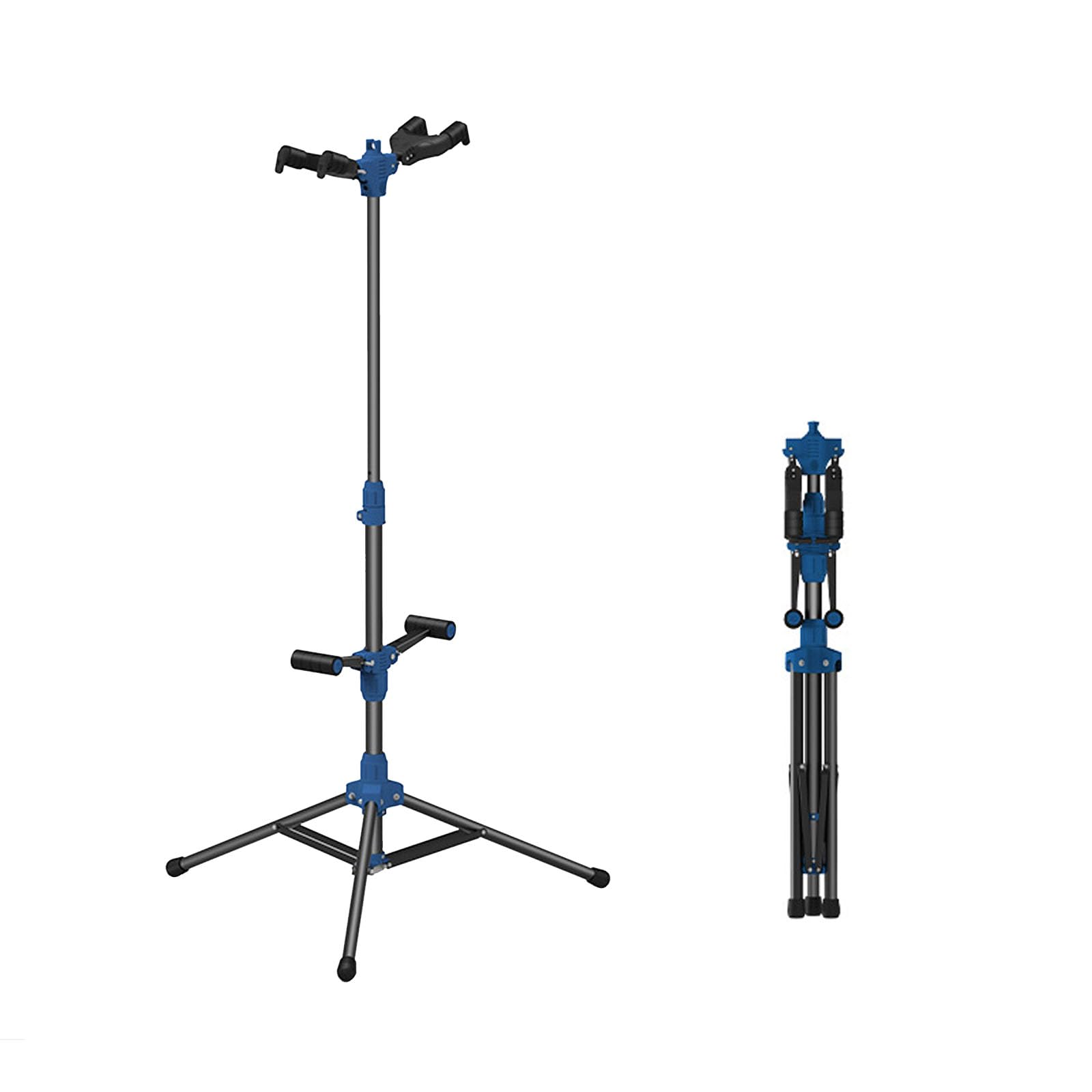 Supporto Universale per Chitarre e Bassi - Supporto da Terra per Chitarra Elettrica, Tripod Guitar Stand, Regolabile in Altezza e Pieghevole(Size:type a doppio ramo)