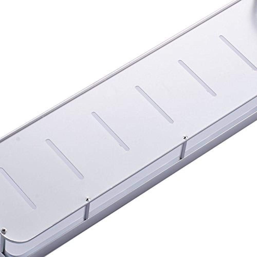 Bar Wall-Mounted Rail Wall-Mounted Rail Racks Hanger Bathroom Shelf/Space Aluminum Rack/Hook Bathroom Shelf/Single Layer Double Rod with Hook 50cm