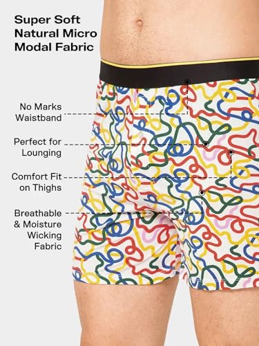Image of Bummer Micro Modal Boxer Shorts for Men - Ultra Soft & Breathable, 3 Times Softer Than Cotton, Anti-Bacterial, Stretchable for Ultimate Comfort & Style, Pack of 1 (A Shark Tank Product)