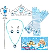Boxed Princess Dress Up Accessories, Set of 6 Elsa Dress Up Set for Toddler Girls Kids Girls with...