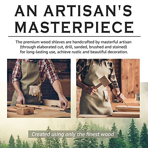 Aoceango Farmhouse Floating Shelves For Wall 36 Inch Rustic Shelves Large Modern Solid Wood Wall Shelf Display Storage Rack Live Edge Shelves For Living Room Kitchen Office Kitchen Hallway Set Of 4 #TOP3