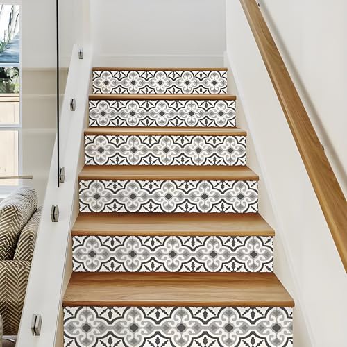 AGSYFFD 13 calcomanías autoadhesivas para escaleras y elevadores, 3D extraíbles e impermeables para decoración del hogar, cocina, baño, azulejos de 39.4 pulgadas de largo x 7 pulgadas de ancho