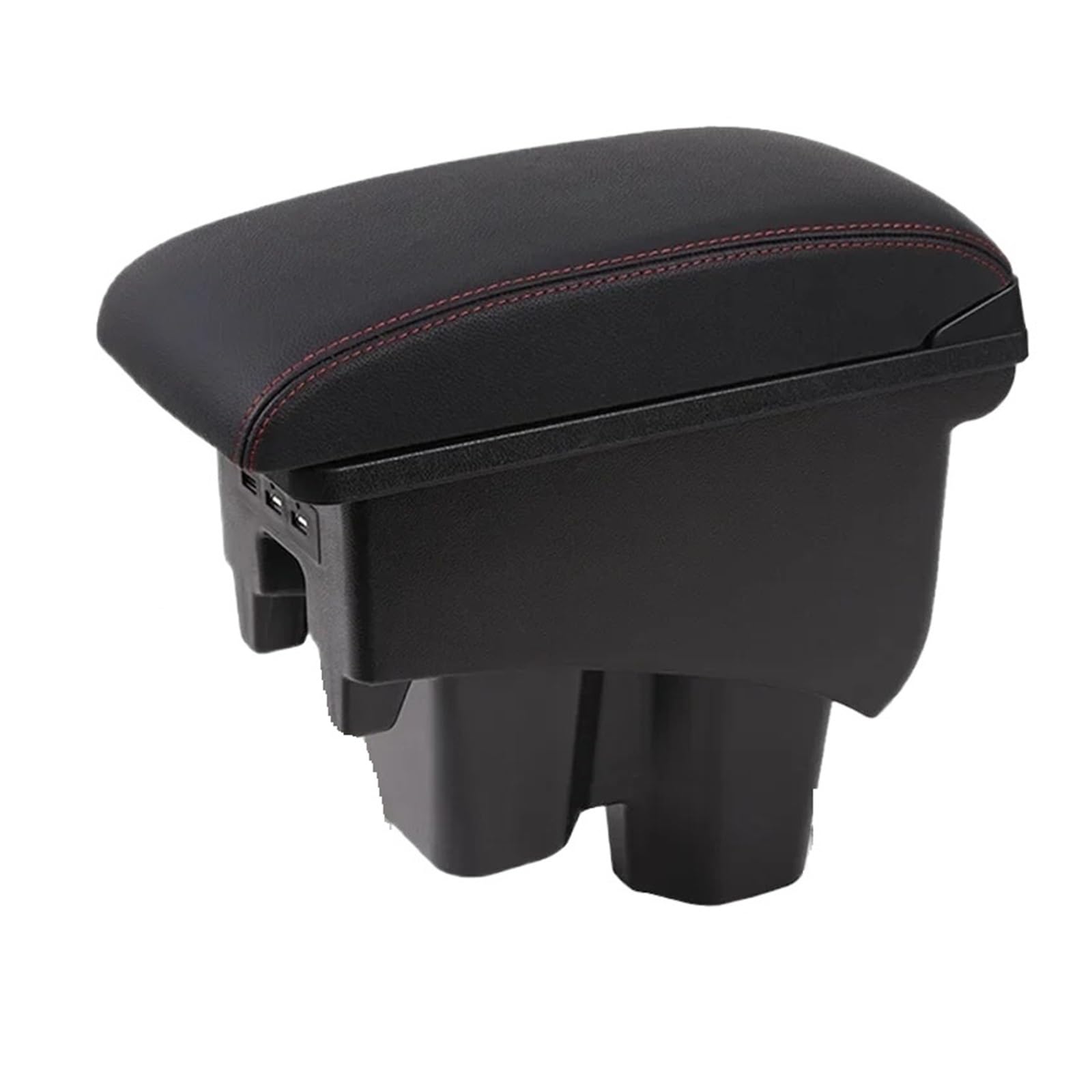 UDHQAJC For City 2012-2018 Car Armrest Heighten Double Layer Storage Box Retrofit Accessories With USB Car Centre Console Armrest Box