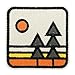 Produktbild Patch zum Aufbügeln - Retro Natur | Baum Aufnäher Patch, Vintage Outdoor Tree Aufbügelbilder, Wald Patches zum Aufnähen, Sonne Bügel Patches, Berg Bügelbild, Natur Flicken Finally Home