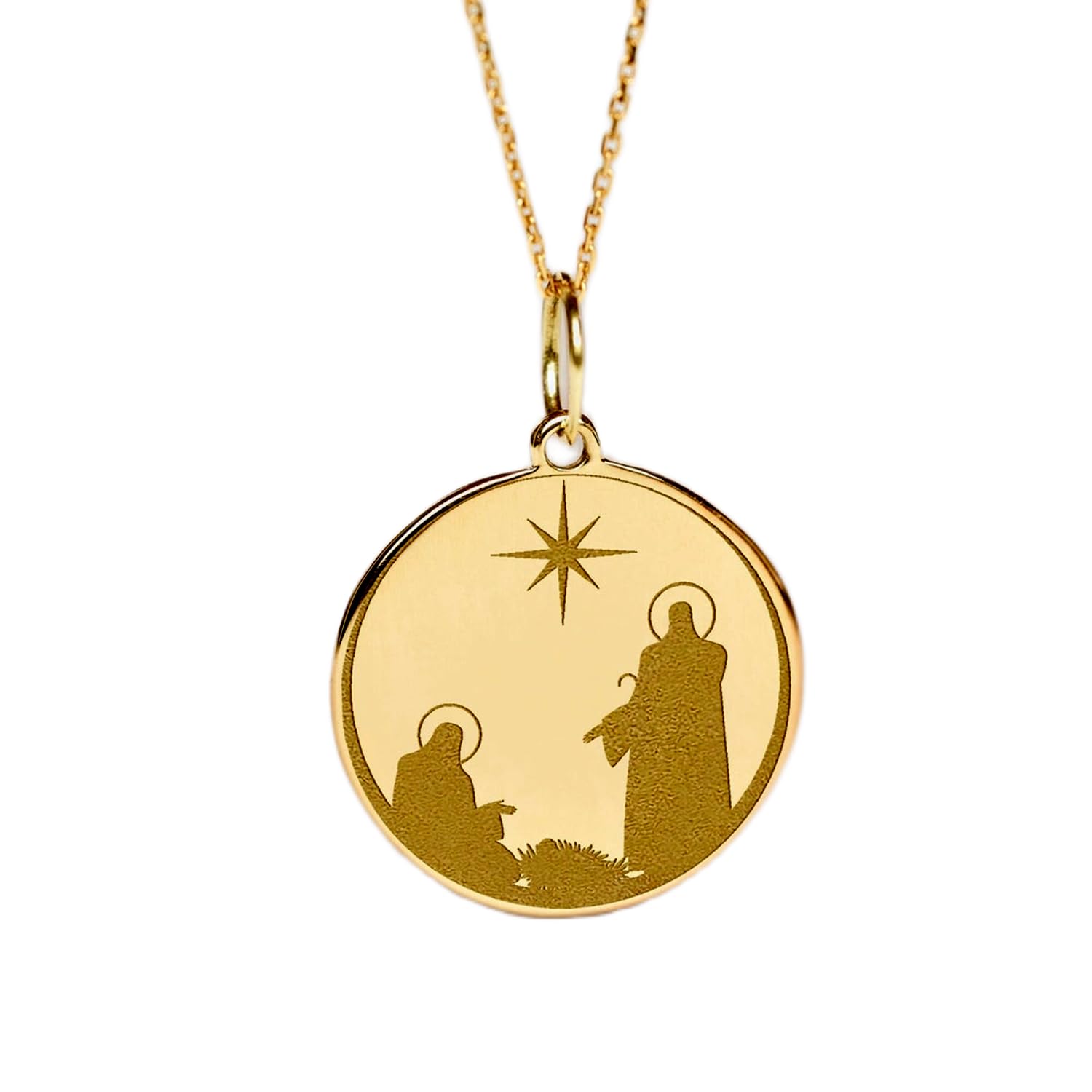 Collier médaille Jésus crèche LKBEADS, idée cadeau idéale