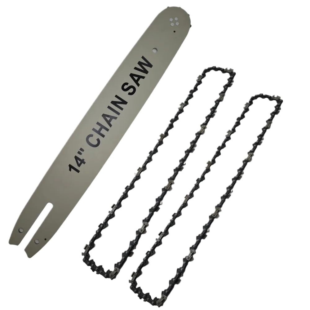 Barra Guida for Motosega da 14 Pollici con Catena for Sega 3/8 LP for 50 Sezioni | For accessori for utensili elettrici STIHL MS170 MS180 MS250(Saw Chain Guide Bar)
