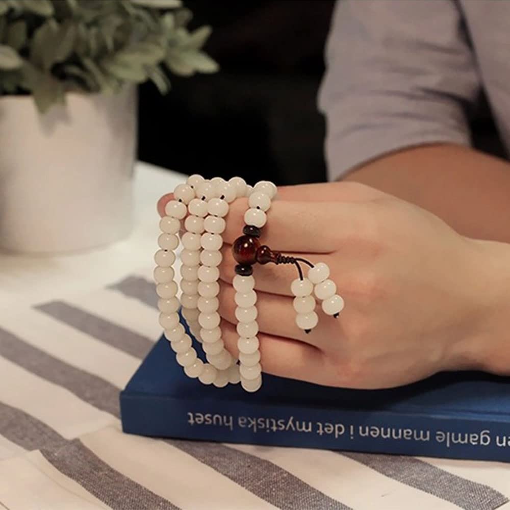 Collana con Braccialetto multicerchio in radice di Bodhi in Giada
