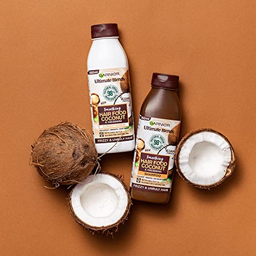 Garnier Ultimate Blends Smoothing Hair Food Coconut & Macadamia Conditioner, 350ml - Image 6