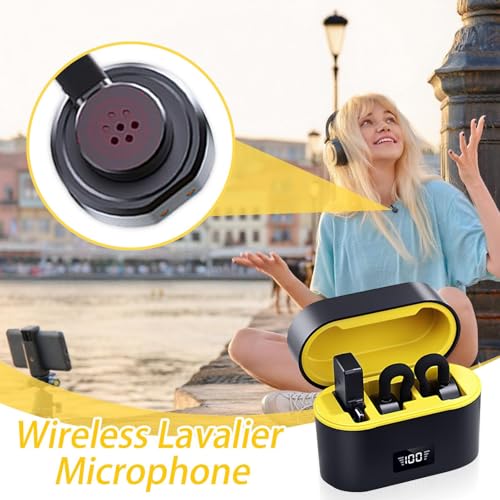 Micrófono inalámbrico mini solapa cancelación ruido accesorios audio para vlog y streaming 2