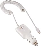 AmazonBasics - Cargador de coche universal con conector micro USB (cable en espiral), color blanco AmazonBasics - Cargador de coche universal con conector micro USB (cable en espiral), color blanco