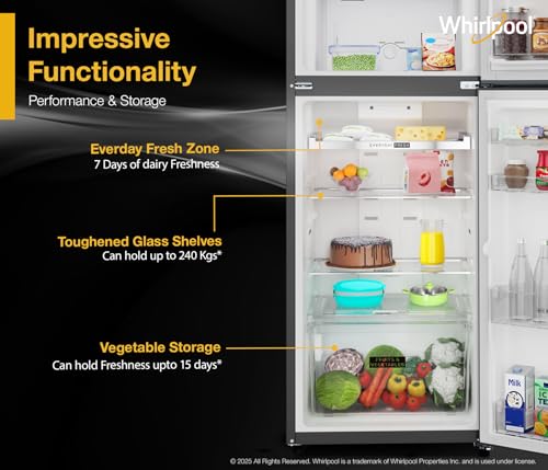 Image of Whirlpool 308 L 3 Star Convertible Frost Free inverter Double Door Refrigerator (IF INV 355 LUNAR STEEL(3S) CONV-Y, 2026 Model)