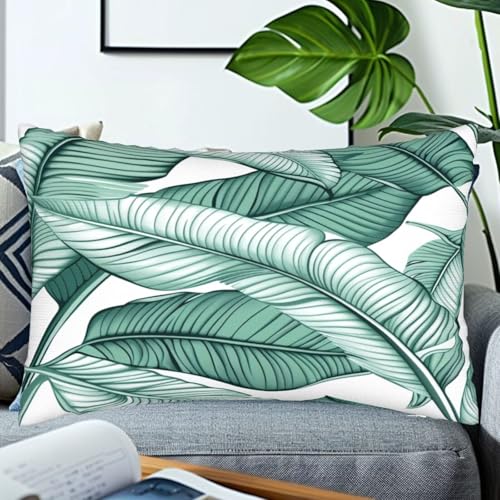 Housse coussin 50x80 rectangulaire protège taie oreiller lavable vert