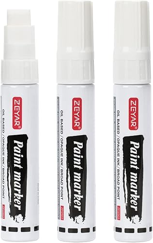 ZEYAR Paint Markers, Jumbo size, 15mm Felt Tip, Waterproof & Smear Proof Ink, Aluminum Barrel, Great on Paper, Plastic, Wood, Rock, Metal and Glass