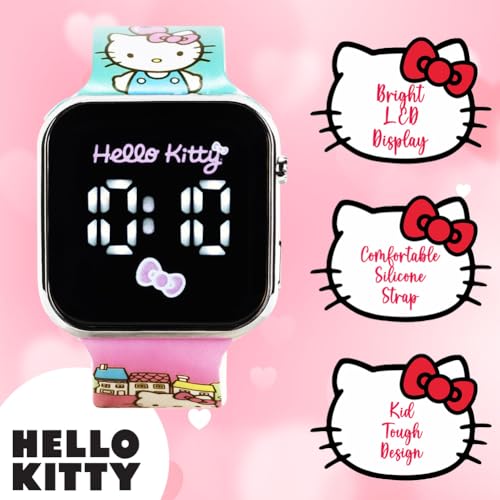 image for Accutime Hello Kitty Kids Touchscreen LED Watch with Sanrio Character 