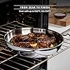 T-Fal Pro Tri-Ply Fry Pan, Stainless Steel Pan 12 inch, Induction Cookware, Oven Safe 500F, Fast & Even Heat, Professional Quality & Durability, Skillet, Cookware, Silver #5