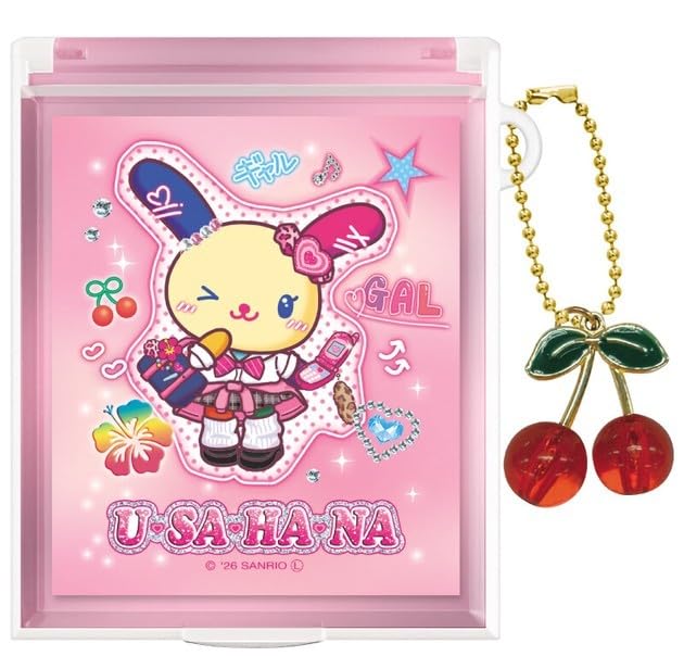 サンリオ　ウサハナ コーム付きミラー　ピンク Amazon.co.jp: サンリオ チャーム付きMサイズミラー ウサハナ コギャル