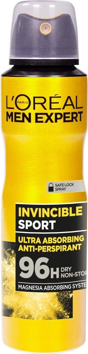 L’Oréal Paris Men Expert Invincible Sport 96H Spray Deodorant, 150 ml