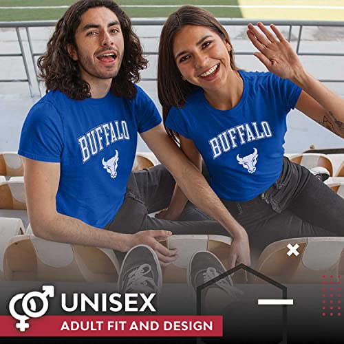 Campus-Colors-NCAA-Adult-Gameday-Cotton-T-Shirt-Premium-Quality-Semi-Fitted-Style-Officially-Licensed-Product-Buffalo-Bulls-Blue-Medium
