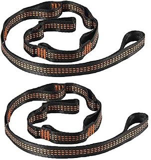 Hammock Straps 2 Pack Outdoor Camping Hammock Tree Accessories Yoga Swing Hanging Belt Heavy Duty Extension Loop Suspension System 2M