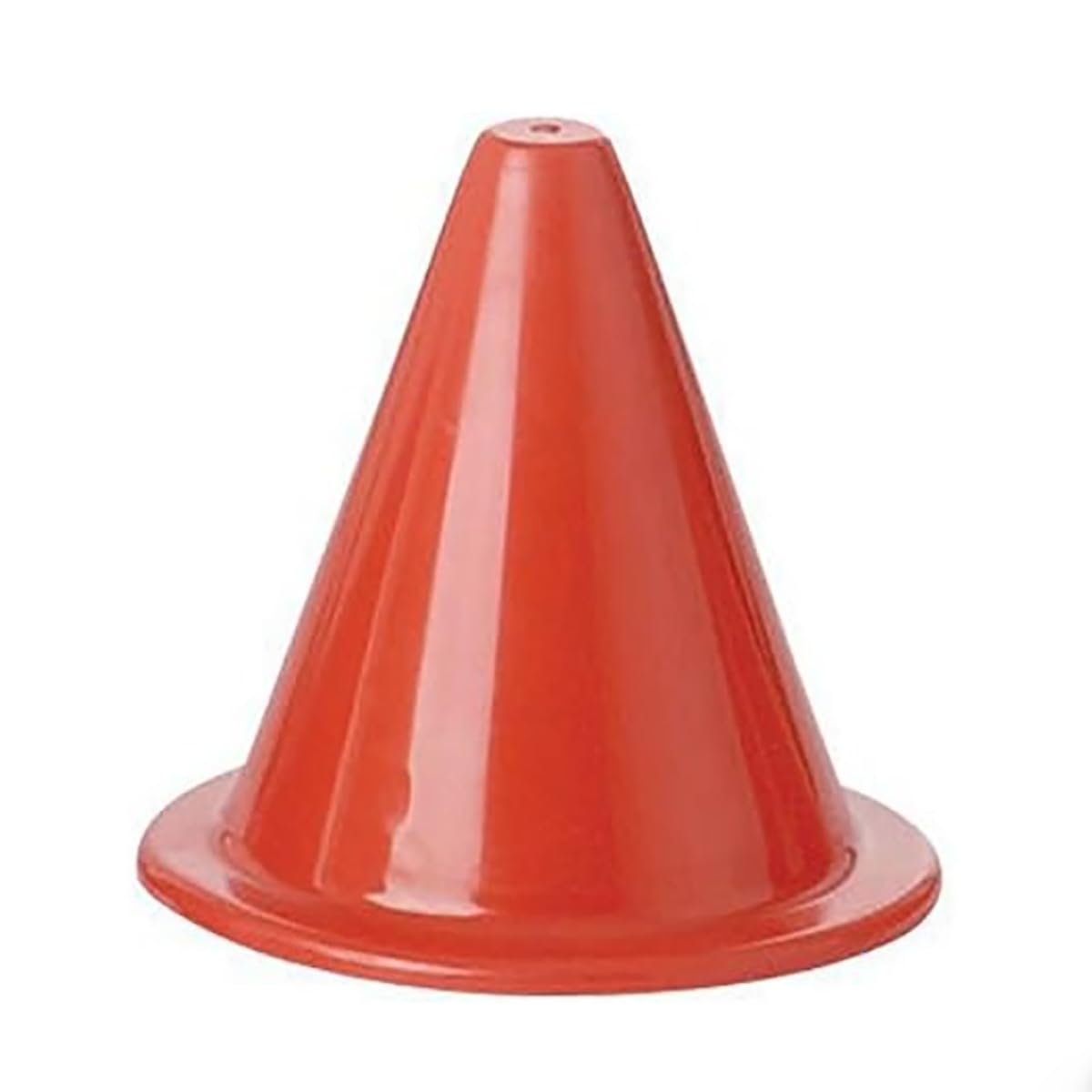 PEGANE Lot de 10 Cône de signalisation, cône d'entraînement Extra-Souple Rouge Hauteur 18 cm