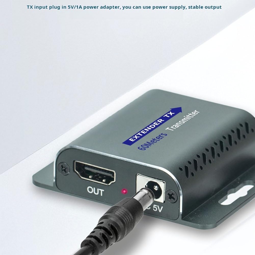 Extensor Compatible con para 4K 60Hz A RJ45 60M 120M Extensor IR UHD HDR V2.0 1080P RJ45 Extensor de Monitor de Vídeo A Enchufe de la UE