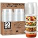 Reusable Food Storage Containers - Deli Cups / Leakproof / Portion Control / Baby Food, Kids Lunch Boxes & General Storage / Freezer, Microwave & Dishwasher Safe - (10oz, 50 pcs)
