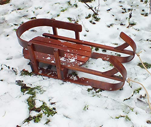 Danadesk Infant Sled For Snow, Wood Toddler To-Boggan Children Ski Solid Wooden Sleigh Sledge Grass Skiing For Kids-B #TOP2