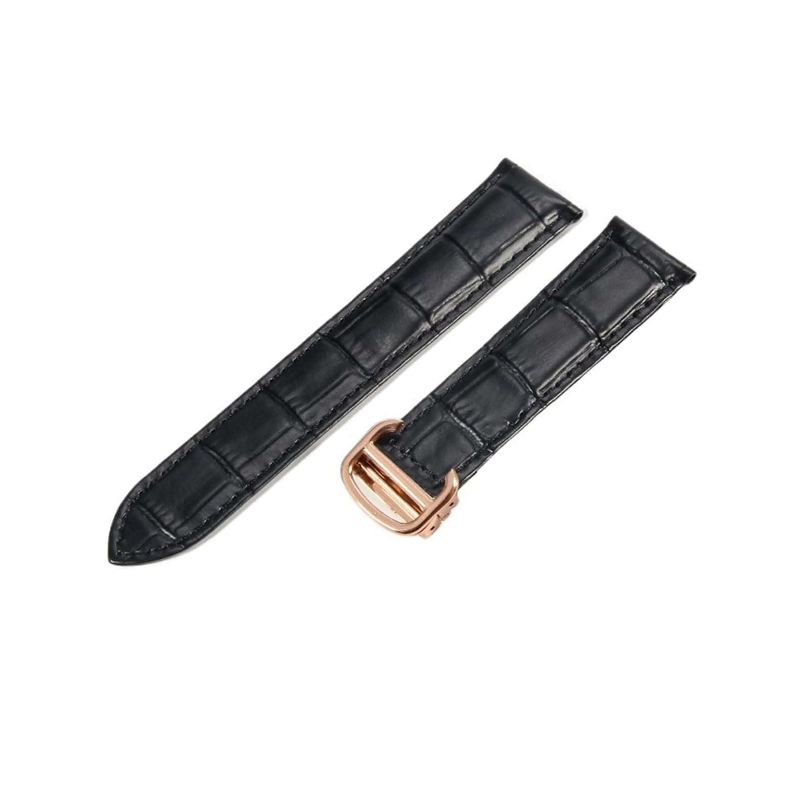 Générique NASUNJIA Bracelet de montre en cuir véritable, étanche et confortable, compatible avec Tank, 18, 20, 22, 23, 25 mm, en cuir de vache, à une seule extrémité