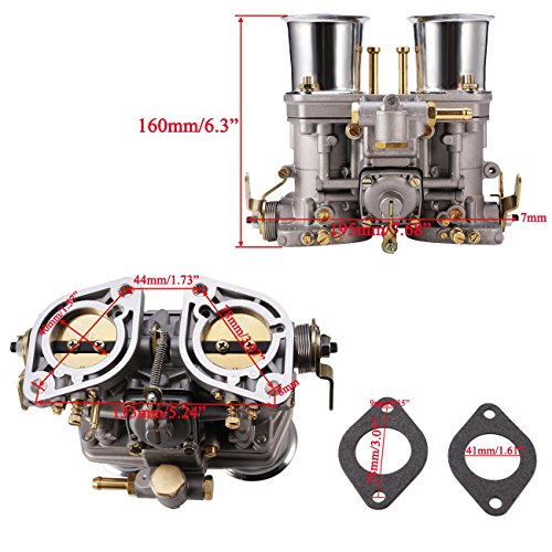 Partol Weber Carburetor Carb for 40 IDF 2 Barrel Carb Replacement Bug Volkswagen Beetle VW Fiat Porsche - Manual Choke - Thumbnail 2