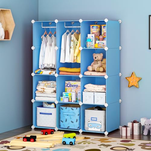 VIPZONE - Baby Dresser, Kids Closet Organizers, Portable Kids Closet for Closet, Bedroom, Nursery, Bucket, Closet, Clothes, Dress, Baby Storage Shelf, Clothes