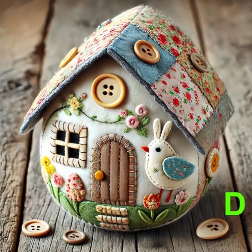 Maison à œufs en feutre cadeau DIY de Pâques enfants - 3