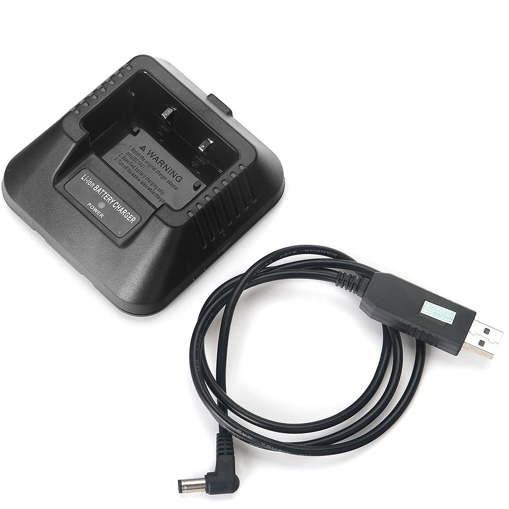 Baofeng UV-5R Caricabatterie USB per Radio Walkie Talkie DM-5R BF-F8HP