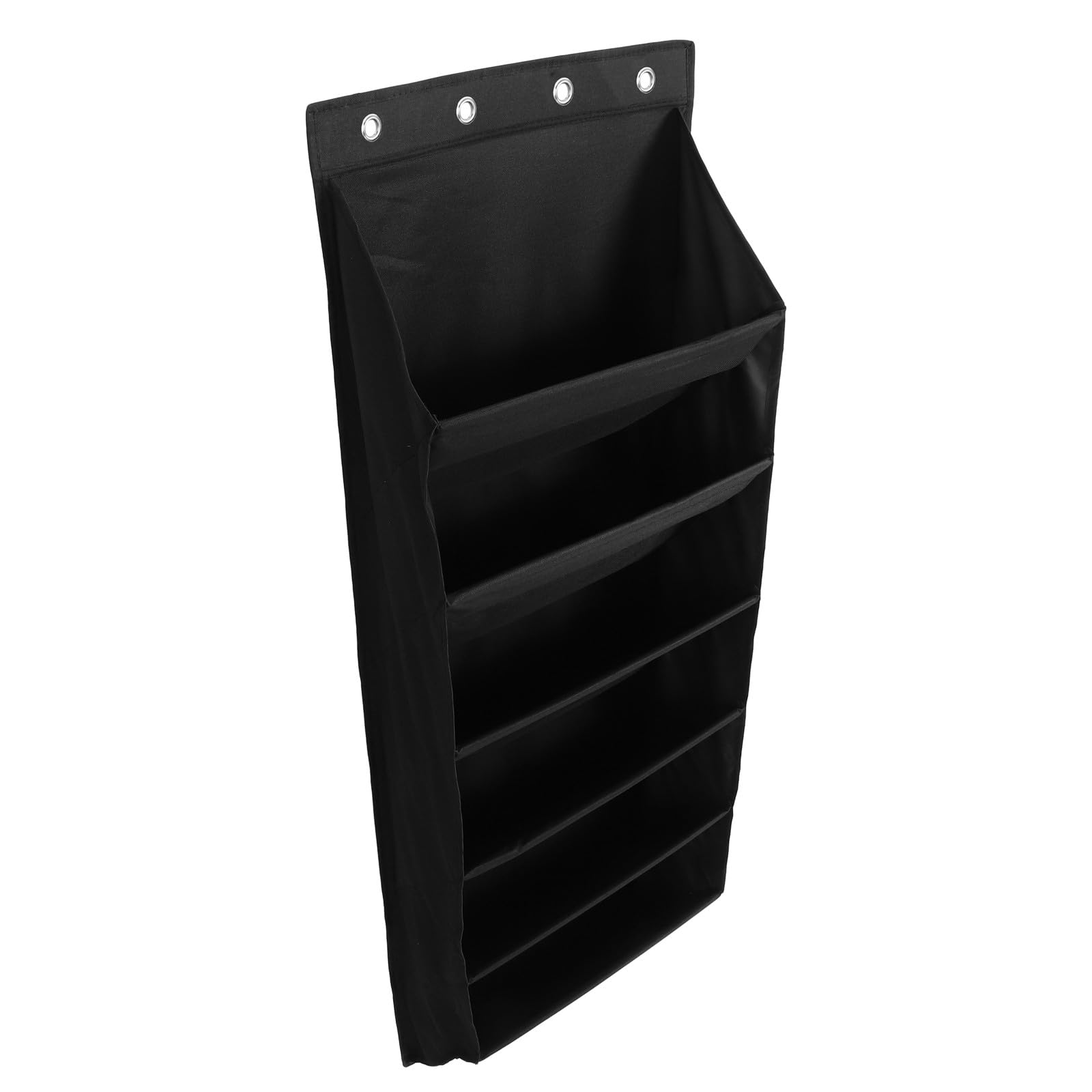 GARVALON Mehrlagiger Tür Organizer Tasche aus Supatex Stoff mit Multi Taschen und Platzsparendem Design für Büro und Badezimmer Schwarz