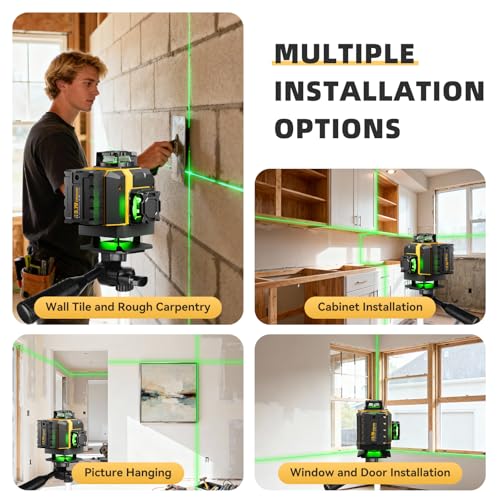 16 Lines Laser Level with Tripod, DIY Projects, Self-Leveling, 2 Batteries by Tsokzo - Used condition - Image 7