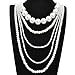 Fashion Jewelry Multi Strand Simulated Pearl Resin Chain Collar Choker Statement Necklace Costume Jewelry Necklaces for Women