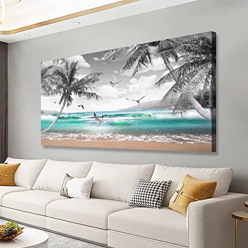 Beach Palm Pictures Canvas Wall Art For Living Room Bedroom