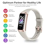 Fitness Tracker with 24/7 Heart Rate, Blood Oxygen Blood Pressure Sleep Monitor, Activity Trackers 5 ATM Waterproof,Step Calorie Counter Pedometer Health Smart Watch for Women Men(Beige) - Image 3