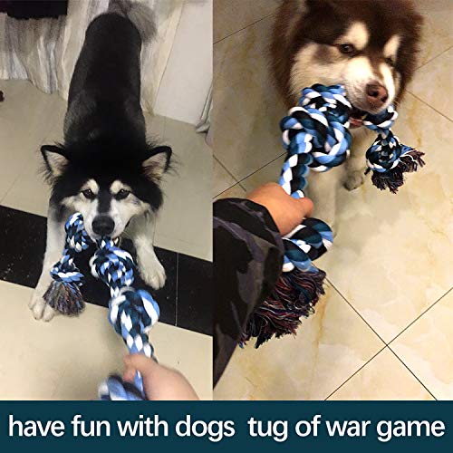image for LECHONG Dog Rope Toys for Aggressive Chewers Tough Rope Chew Toys for 