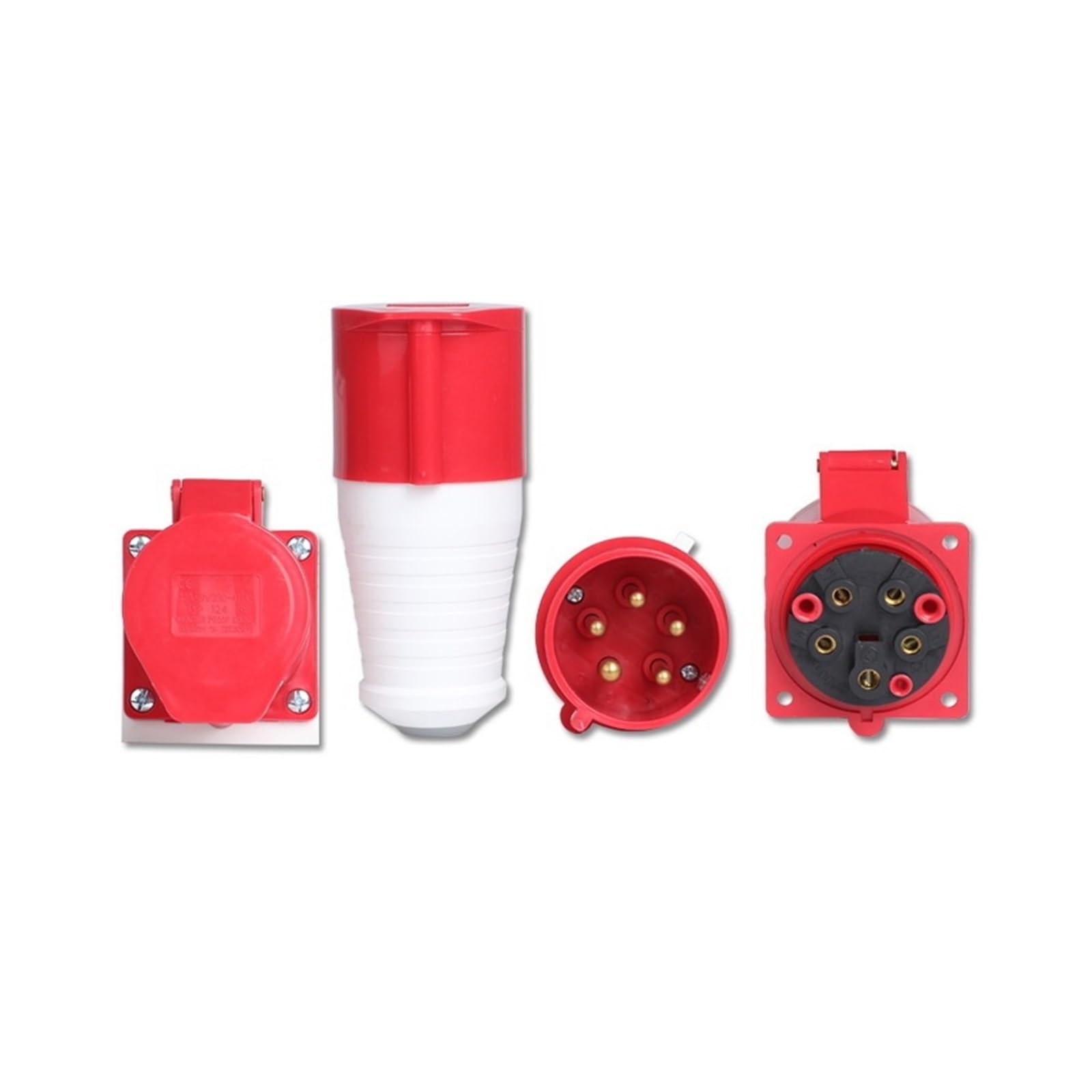 Złącze dla przemysłu lotniczego 16A/32A, 3-pinowe, 4,5, wodoodporne, montowane powierzchniowo, podtynkowe, IP44, gniazdo (16A*3holeindustrialplug220V-250V)