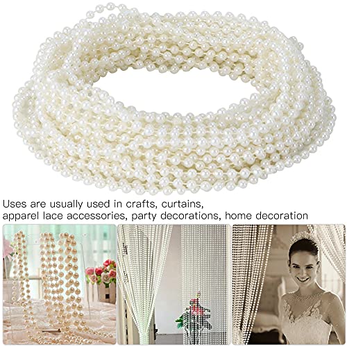 Pwshymi 10m Artificial Pearl String, Pearl Bead String Garland Chain Pearl Beads On String for Wedding Party, Jewelry Making - Image 4