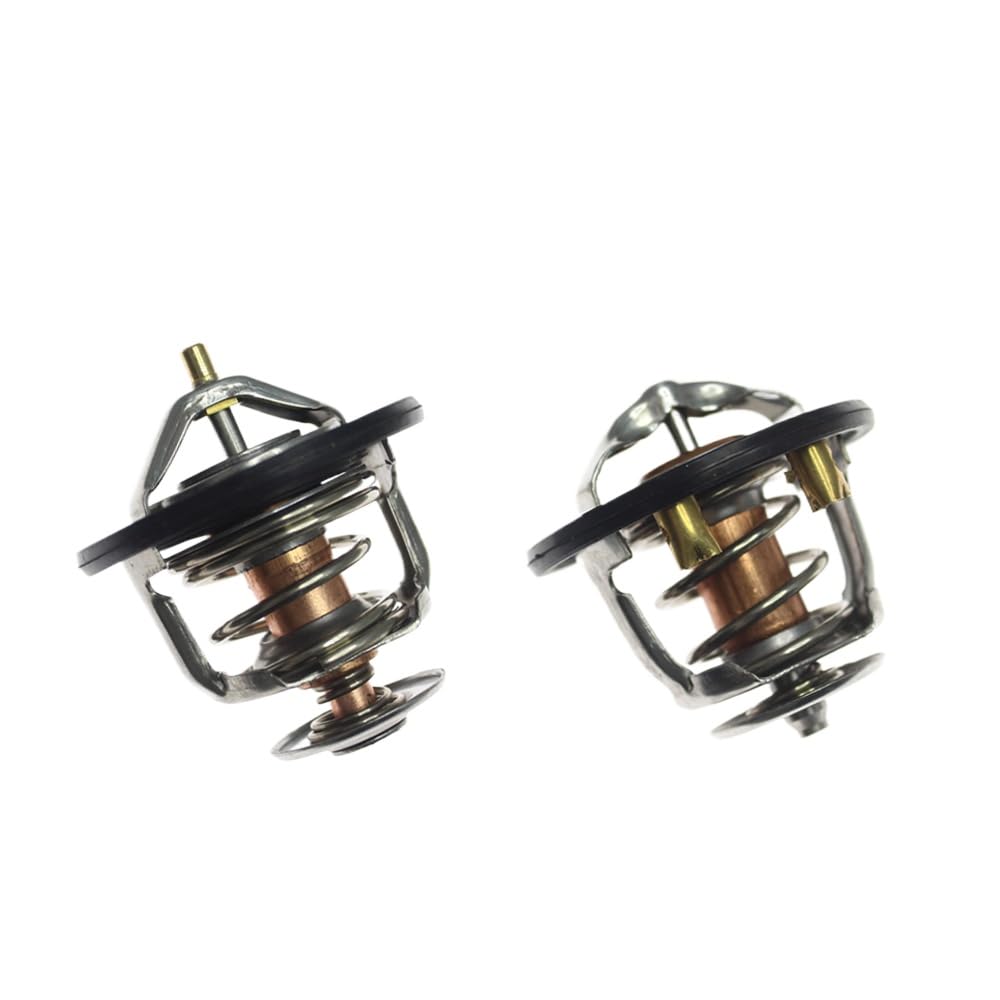 Engine Coolant Thermostat 82C Compatible With Hitachi ZX330 ZAX330 ZAX350 ZAX370 ZX350H CX650 Excavator 6HK1 8-97602393-1 8-97602048-1(Pair)