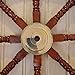 Wooden Ship Wheel , Brass Anchor Captains Wheel Wall Decor