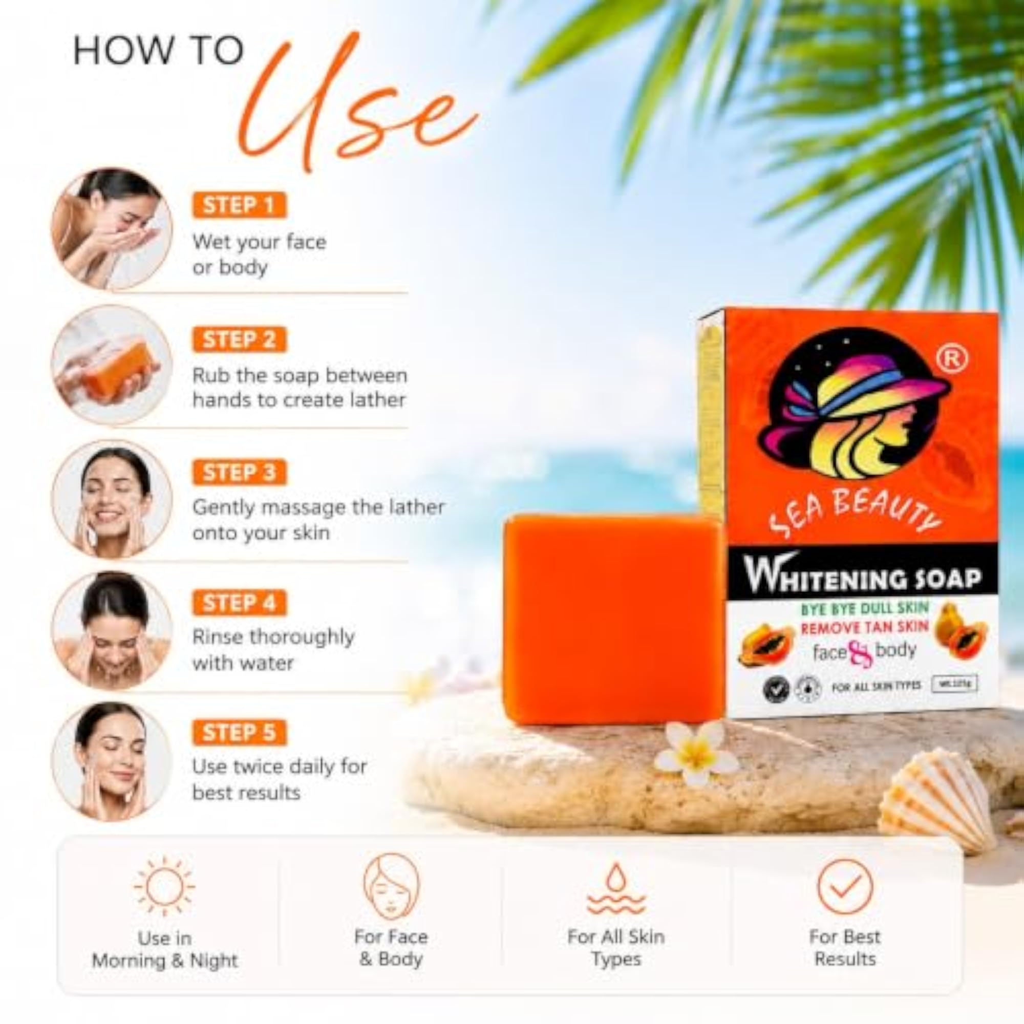 Whitening Soap 125g for Brightening Skin