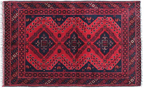 RUG PRINCE Afghan Khal Mohammadi Teppich 100x150 Handgeknüpft Braun Geometrisch 35 RUG PRINCE Afghan Khal Mohammadi Teppich 100x150 Handgeknüpft Braun Geometrisch 35