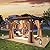 Aoxun 10'x10' Hardtop Gazebo, Outdoor Polycarbonate Double Top Canopy, Aluminum Frame Gazebo with Netting and Curtains, Sunshade for Patios, Gardens, Lawns