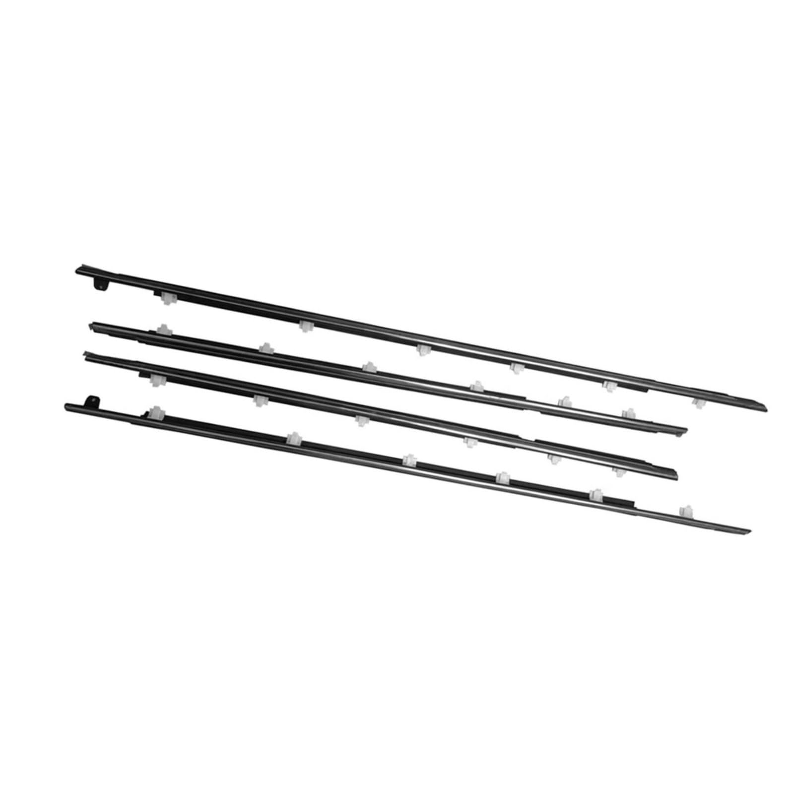 Glilar Chrome Automotive Window Seals Compatible With Lexus For Lx450 1996-1998 4Pcs Car Window Weatherstrip Belt Trim Sealing Outer Glass 7572060021(Chrome)