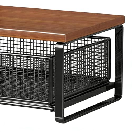 Bandeja para impresora que ahorra espacio con diseño elevado de 2 niveles para mesa 8